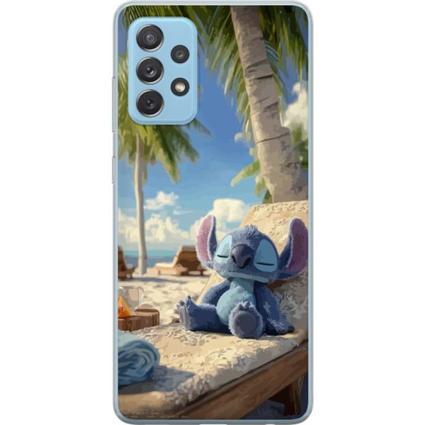 Kompatibelt Mobildeksel til Samsung Galaxy A52 5G Stitch Disney-figur med tropisk strandmotiv Kompatibelt Mobildeksel til Samsung Galaxy A52 5G Stitch Disney-figur med tropisk strandmotiv