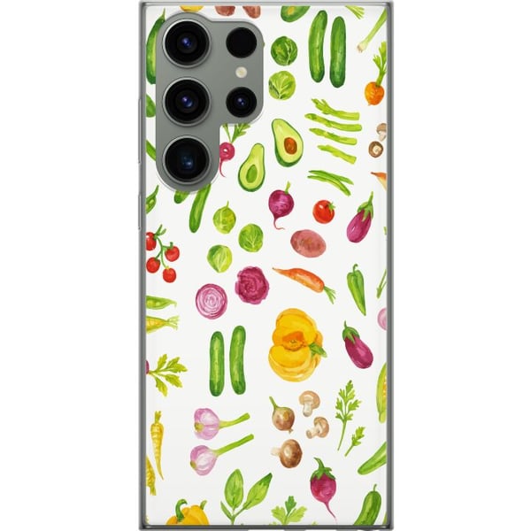 Kompatibel Mobilcover til Samsung Galaxy S23 Ultra grøntsager mønster grøntsager avocado tomat agurk broccoli sund mad plakat køkken design retro Kompatibel Mobilcover til Samsung Galaxy S23 Ultra grøntsager mønster grøntsager avocado tomat agurk broccoli sund mad plakat køkken design retro