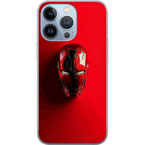 Kompatibel Mobilcover til Apple iPhone 13 Pro Iron Man Marvel hjelm plakat Avengers Tony Stark maske rød superhelt retro tegneserieillustration desig