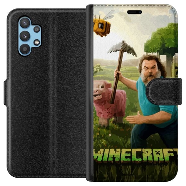 Kompatibelt Plånboksfodral till Samsung Galaxy A32 5G A Minecraft Movie Kompatibelt Plånboksfodral till Samsung Galaxy A32 5G A Minecraft Movie