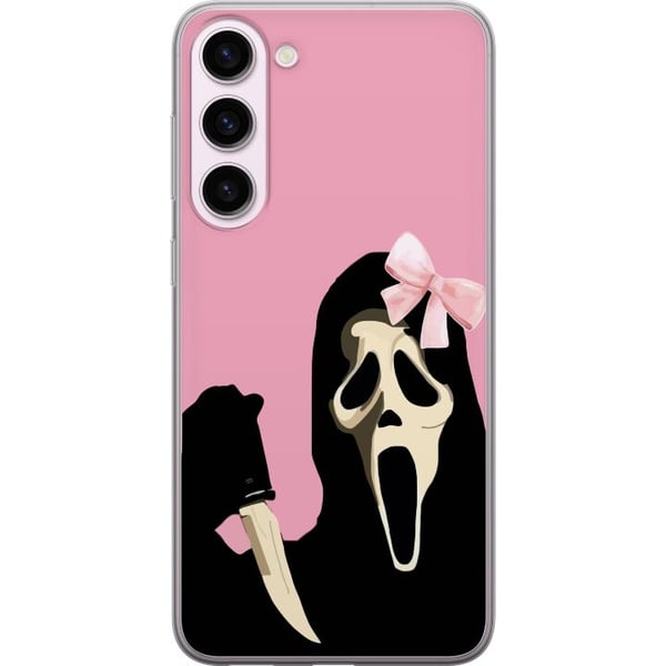 Kompatibel Mobilcover til Samsung Galaxy S23+ Pink Ghost Bow med ikonisk maske og lyserød sløjfe, humoristisk og trendy halloweenstil Kompatibel Mobilcover til Samsung Galaxy S23+ Pink Ghost Bow med ikonisk maske og lyserød sløjfe, humoristisk og trendy halloweenstil