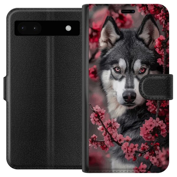Yhteensopiva Lompakkokotelo Google Pixel 6a Susi Punaiset silmät Eläin Fantasia Tumma