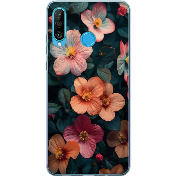 Kompatibel Mobilcover til Huawei P30 lite Blomster