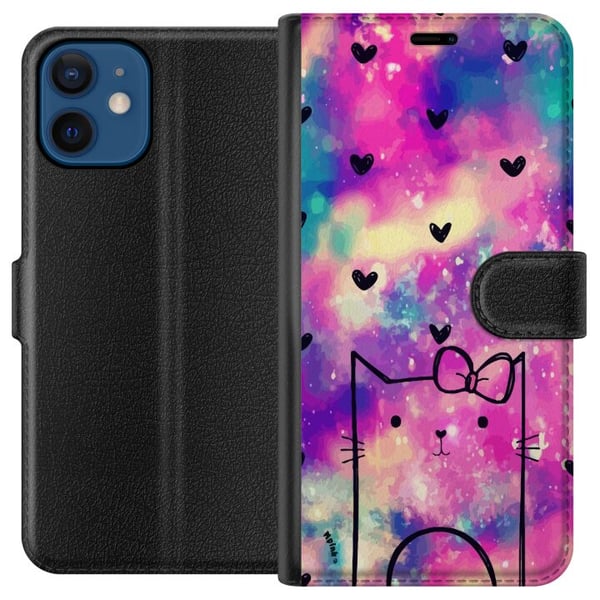 Yhteensopiva Lompakkokotelo Apple iPhone 12 mini  Kissantassulla sydämmet