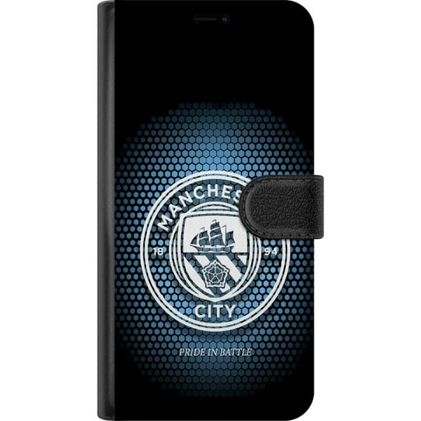 Kompatibelt Lommeboketui til Apple iPhone 13 mini Manchester City fotball Erling Haaland blå klubdesign illustrasjon