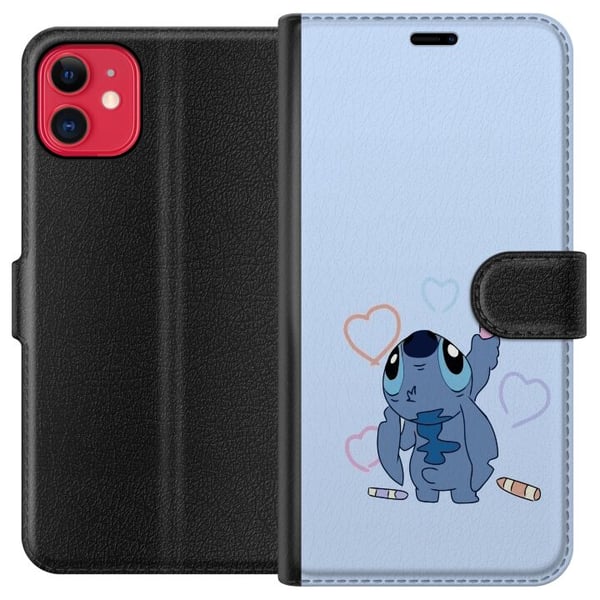 Kompatibelt Plånboksfodral till Apple iPhone 11 Stitch Hjärtan Kompatibelt Plånboksfodral till Apple iPhone 11 Stitch Hjärtan
