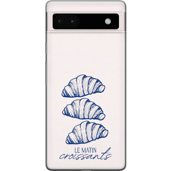 Yhteensopiva Puhelinkuori Google Pixel 6a Ranskalaisia aamuja vastaleivottujen croissantien kera