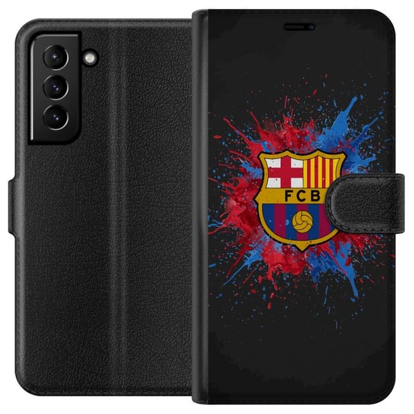 Kompatibelt Lommeboketui til Samsung Galaxy S21+ 5G Barcelona Splash Art med FC Barcelonas emblem i blått og rødt, perfekt for fotballfans Kompatibelt Lommeboketui til Samsung Galaxy S21+ 5G Barcelona Splash Art med FC Barcelonas emblem i blått og rødt, perfekt for fotballfans