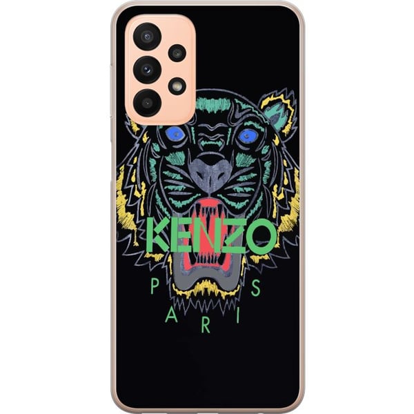 Kompatibelt Mobilskal till Samsung Galaxy A23 Kenzo tiger Paris mode poster fashion luxury streetwear brand logo ikonisk svart bakgrund retro art
