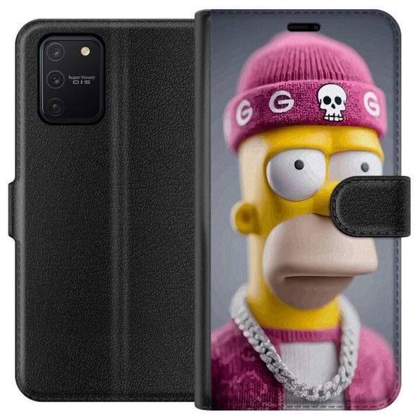 Kompatibelt Lommeboketui til Samsung Galaxy S10 Lite Homer Simpson-inspirert figur med rosa lue, kjede og streetstil, perfekt for fans av The Simpson Kompatibelt Lommeboketui til Samsung Galaxy S10 Lite Homer Simpson-inspirert figur med rosa lue, kjede og streetstil, perfekt for fans av The Simpson