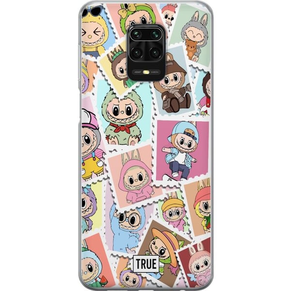 Kompatibel Mobilcover til Xiaomi Redmi Note 9S Cute Stamp Squad – sødt samlermotiv med farverige figurer i dyrekostumer og et legende design