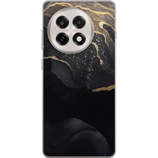 Kompatibel Mobilcover til OnePlus 13R Sort guld abstrakt Kompatibel Mobilcover til OnePlus 13R Sort guld abstrakt