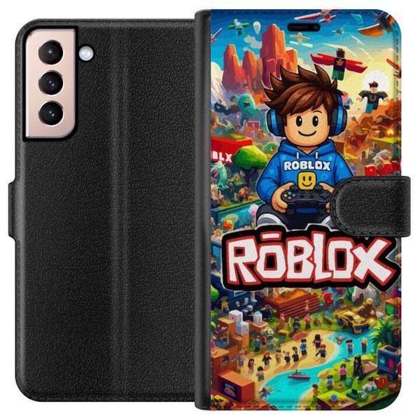 Kompatibelt Lommeboketui til Samsung Galaxy S21 Roblox-univers med spillkarakterer, actionfylte eventyr og flygende kjøretøy