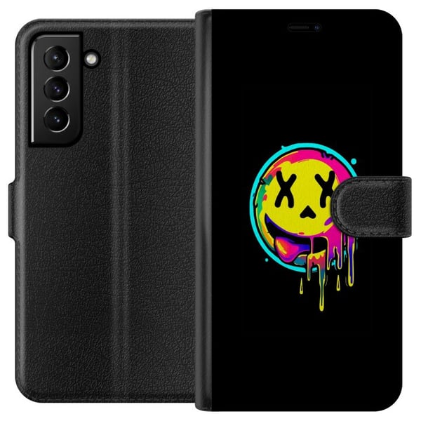 Kompatibelt Lommeboketui til Samsung Galaxy S21+ 5G Smil Kompatibelt Lommeboketui til Samsung Galaxy S21+ 5G Smil