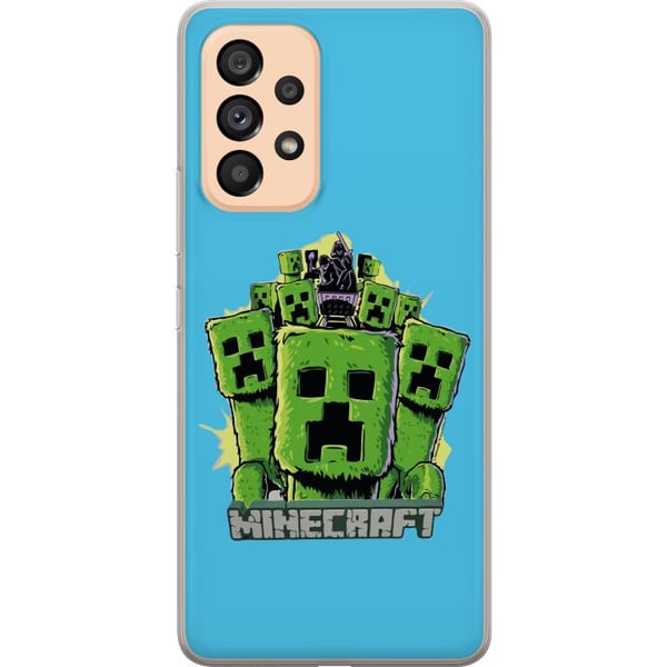 Kompatibelt Mobildeksel til Samsung Galaxy A53 5G Minecraft Creeper-armé i tegneseriestil – grønn Creeper-illustrasjon med klassisk Minecraft-tema fo