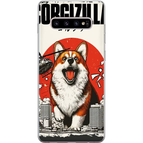 Kompatibelt Mobilskal till Samsung Galaxy S10+ Corgizilla