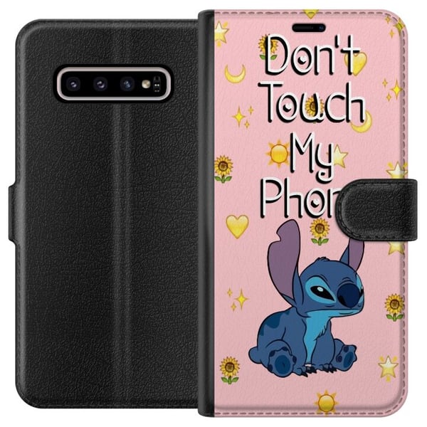 Kompatibelt Plånboksfodral till Samsung Galaxy S10+ Stitch rör ej