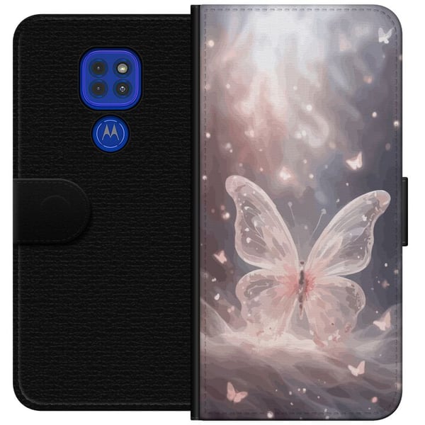 Kompatibel Tegnebogsetui til Motorola Moto G9 Play Sommerfugl