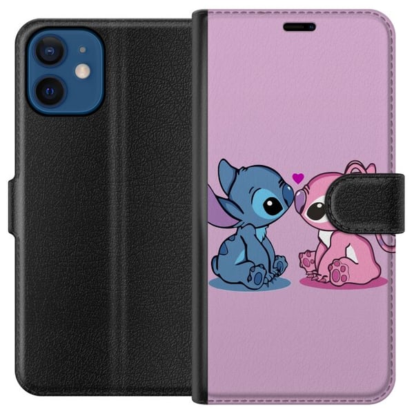 Kompatibelt Lommeboketui til Apple iPhone 12 lilo & stitch 2025