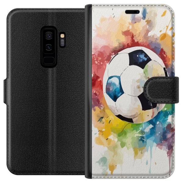 Kompatibelt Plånboksfodral till Samsung Galaxy S9+ Fotboll Kompatibelt Plånboksfodral till Samsung Galaxy S9+ Fotboll