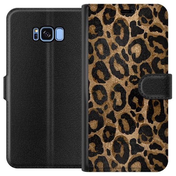 Kompatibelt Plånboksfodral till Samsung Galaxy S8 Leopard Luxe Kompatibelt Plånboksfodral till Samsung Galaxy S8 Leopard Luxe