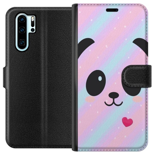 Kompatibel Tegnebogsetui til Huawei P30 Pro Regnbue Panda Kompatibel Tegnebogsetui til Huawei P30 Pro Regnbue Panda