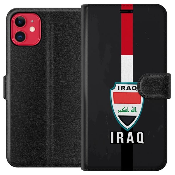 Kompatibel Tegnebogsetui til Apple iPhone 11 Iraks flag med emblem i rødt, hvidt og sort – et kraftfuldt design, der udtrykker historie og stolthed Kompatibel Tegnebogsetui til Apple iPhone 11 Iraks flag med emblem i rødt, hvidt og sort – et kraftfuldt design, der udtrykker historie og stolthed