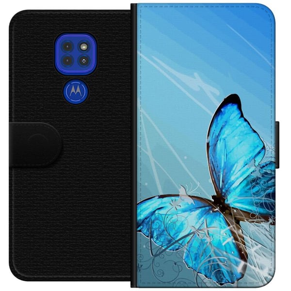 Kompatibel Tegnebogsetui til Motorola Moto G9 Play Sommerfugl
