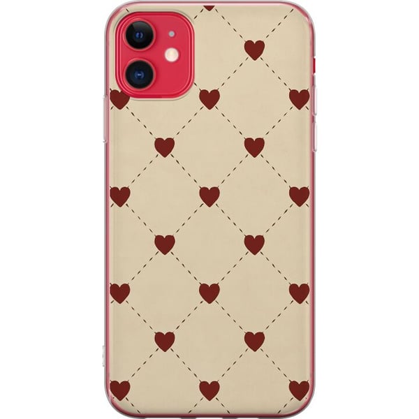 Kompatibelt Mobilskal till Apple iPhone 11 Heart Grid