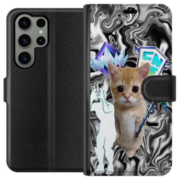 Kompatibel Tegnebogsetui til Samsung Galaxy S23 Ultra Kat