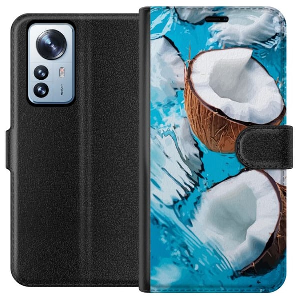 Yhteensopiva Lompakkokotelo Xiaomi 12 Pro Kookos Uima-allas Kesä Ranta Paratiisi