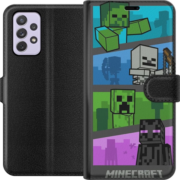 Kompatibelt Lommeboketui til Samsung Galaxy A52s 5G Minecraft