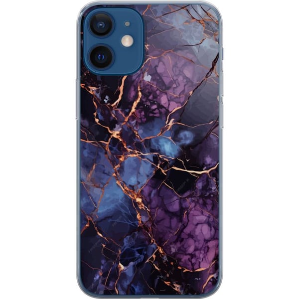 Kompatibelt Mobildeksel til Apple iPhone 12 Marmor Blå Lilla
