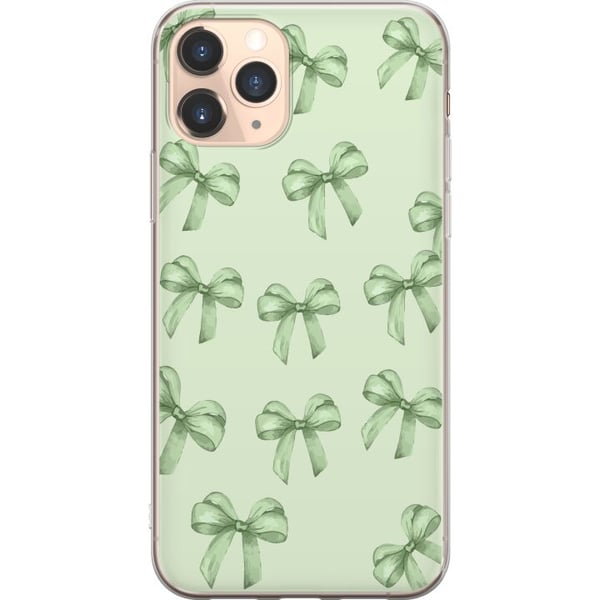 Kompatibel Mobilcover til Apple iPhone 11 Pro Grønne rosetter mønster sødt pastel sløjfemønster sømløst gavebånd æstetisk baggrund motiv plakat Kompatibel Mobilcover til Apple iPhone 11 Pro Grønne rosetter mønster sødt pastel sløjfemønster sømløst gavebånd æstetisk baggrund motiv plakat