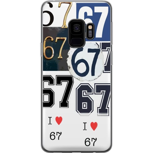 Kompatibel Mobilcover til Samsung Galaxy S9 67-meme vintage-talkollage – retro 6–7-numerdesign med klassiske skrifttyper og vintagefølelse