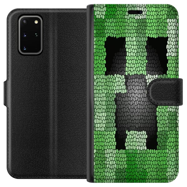 Kompatibelt Plånboksfodral till Samsung Galaxy S20+ Creeper / Minecraft