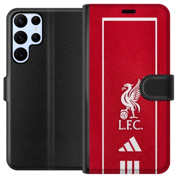 Yhteensopiva Lompakkokotelo Samsung Galaxy S22 Ultra 5G Juventus jalkapallo Cristiano Ronaldo musta valkoinen vaaleanpunainen klubidesign