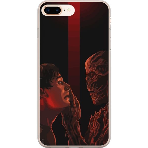 Kompatibel Mobilcover til Apple iPhone 8 Plus Mørk fantasyillustration, der viser mødet mellem menneske og monster med stærk dramatik Kompatibel Mobilcover til Apple iPhone 8 Plus Mørk fantasyillustration, der viser mødet mellem menneske og monster med stærk dramatik