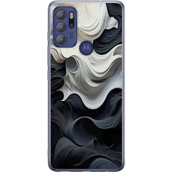 Kompatibel Mobilcover til Motorola Moto G60S Silke Sort/Hvid