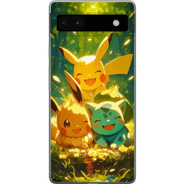 Yhteensopiva Puhelinkuori Google Pixel 6a Pixelmonster pelityyli - värikäs muotoilu retroa rakastaville pelaajille