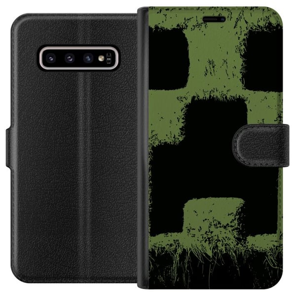 Kompatibel Tegnebogsetui til Samsung Galaxy S10+ A Minecraft Movie