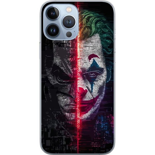 Kompatibel Mobilcover til Apple iPhone 13 Pro Max Batman Joker-plakat DC Comics Gotham-skurke delt ansigt Dark Knight-film retro fanart helt skurk