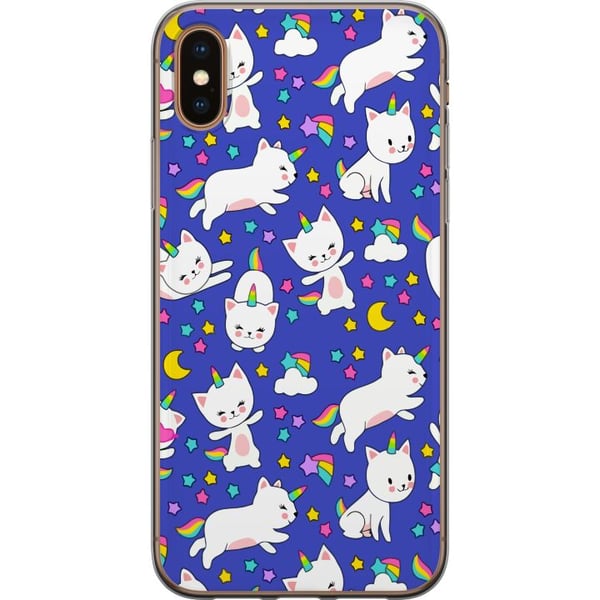 Kompatibelt Mobilskal till Apple iPhone XS Katt enhörningar