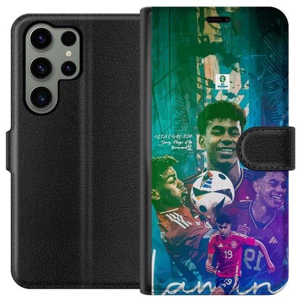 Kompatibel Tegnebogsetui til Samsung Galaxy S23 Ultra Lamine Yamal-fodboldmotiv med inspiration fra Barcelona og Spanien i farverig stil Kompatibel Tegnebogsetui til Samsung Galaxy S23 Ultra Lamine Yamal-fodboldmotiv med inspiration fra Barcelona og Spanien i farverig stil