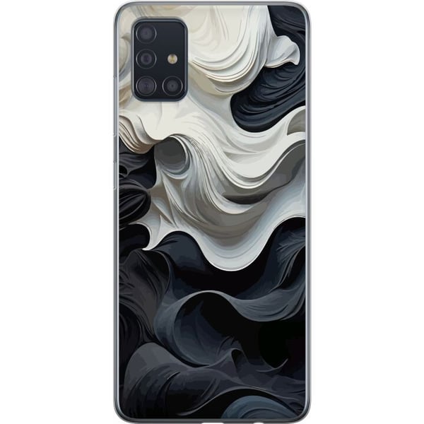 Kompatibelt Mobilskal till Samsung Galaxy A51 Silke Svart / Vitt