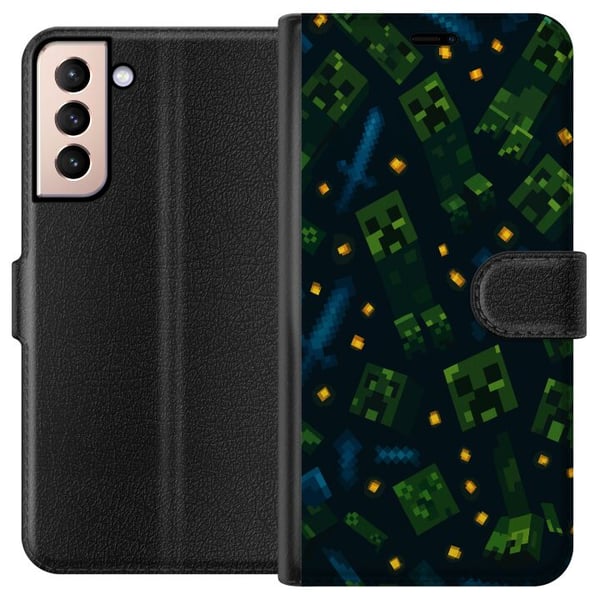 Yhteensopiva Lompakkokotelo Samsung Galaxy S21 Minecraft Dungeons Mob