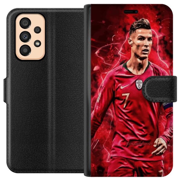 Yhteensopiva Lompakkokotelo Samsung Galaxy A33 5G Ronaldon Taidot - CR7 Suunnittelu Aidolle Kannattajalle