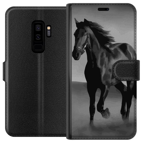 Kompatibelt Plånboksfodral till Samsung Galaxy S9+ Dark Horse Kompatibelt Plånboksfodral till Samsung Galaxy S9+ Dark Horse