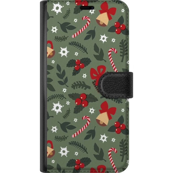 Kompatibel Tegnebogsetui til Samsung Galaxy A40 Glædelig Jul mønster