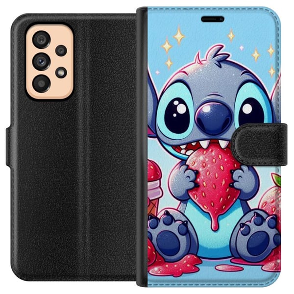 Kompatibelt Plånboksfodral till Samsung Galaxy A53 5G Stitch jordgubbe